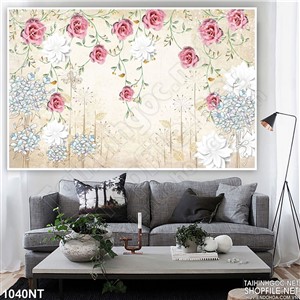 Tranh hoa hồng gai