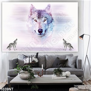 Tranh bầy sói dũng mãnh