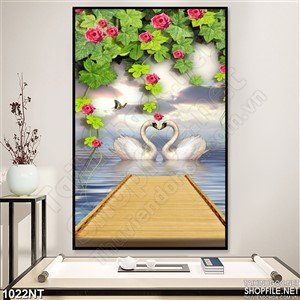 Tranh hoa hồng dây