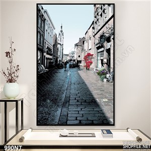 Tranh phố cổ phương tây
