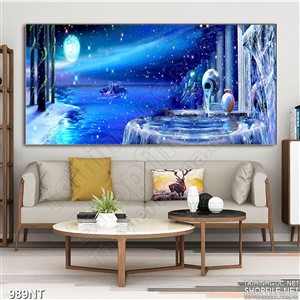 Tranh biển xanh hùng vĩ