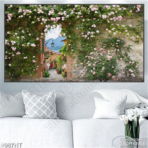 Tranh phong cảnh hoa dây leo