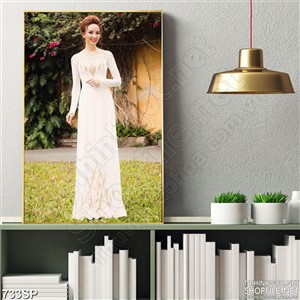 Tranh khổ dọc áo dài việt nam