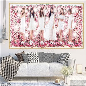 Tranh  ban nhạc hàn quốc đẹp in uv