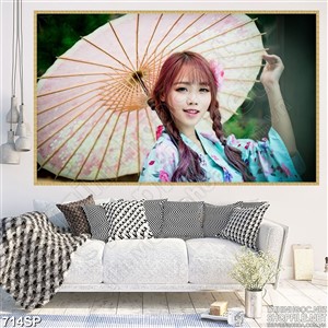 Tranh đẹp cô gái nhật bản