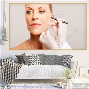 Tranh spa chăm sóc nếp nhăn