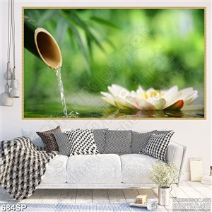 Tranh thiên nhiên in tường spa