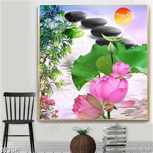 Tranh hoa sen mới nhất và đá spa