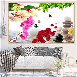 Tranh hoa các loại đẹp in uv