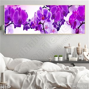 Tranh hoa lan tím đẹp psd