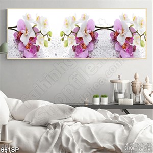Tranh khổ ngang chuỗi hoa lan