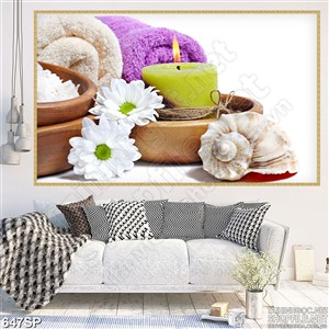 Tranh in spa nến thơm