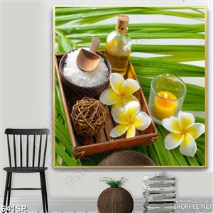 Tranh spa hoa sứ nhiệt đới mùa hè