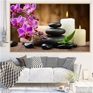 Tranh hoa cảnh in uv spa