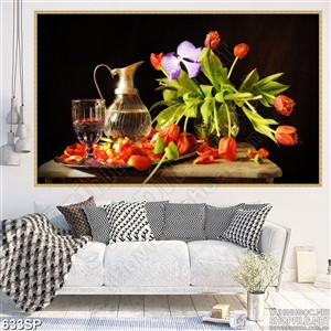 Tranh đẹp in spa hoa tulip