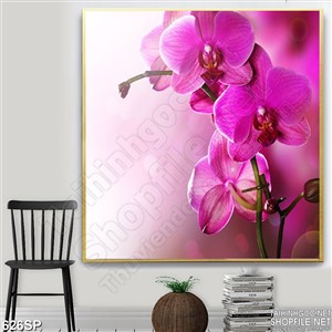 Tranh in uv hoa lan hồng mới nhất
