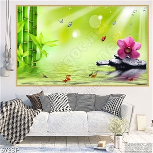 Tranh đẹp spa thiên nhiên xanh