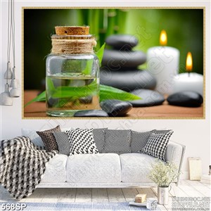 Tranh đẹp spa muối tắm xanh