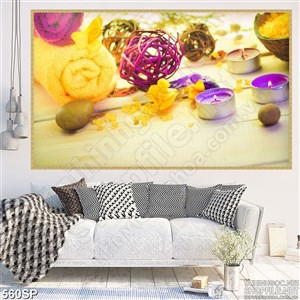 Tranh đẹp in cho spa nến và hoa