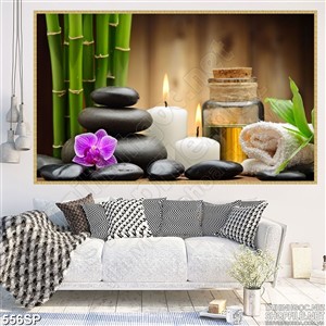 Tranh in đẹp nhất cành trúc và hoa