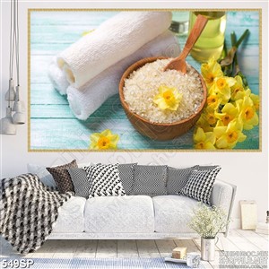 Tranh spa muối khoáng trắng thư giãn