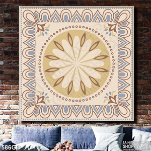 Tranh gạch bông ốp sàn in hoa văn hình tròn