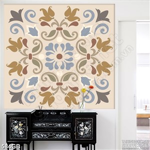 Tranh gạch ốp lát sàn màu đồng sang trọng