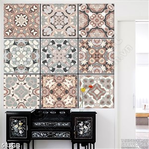 Tranh gạch ốp lát ô vuông ghép in nghệ thuật