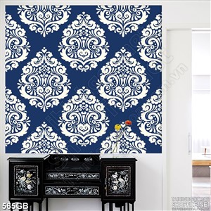 Tranh gạch in chất lượng họa tiết xanh