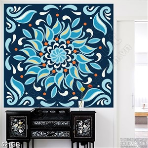 Tranh gạch bông in họa tiết màu sắc nét