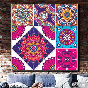 Tranh gạch trang trí tường in màu rực rỡ