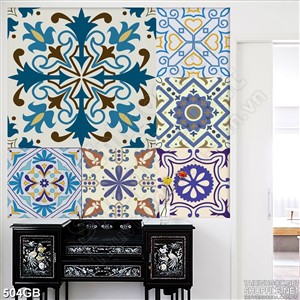 Tranh gạch bông ốp lát tường in màu