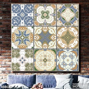 Tranh gạch in uv họa tiết màu cổ điển