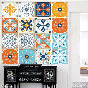 Tranh gạch ốp sàn in 3d màu cổ điển