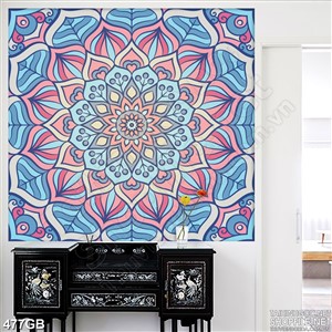 Tranh gạch ốp tường in họa tiết bông hoa