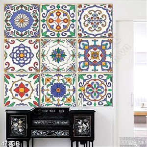 Tranh gạch trang trí in họa tiết màu nhẹ nhàng