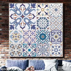 Tranh gạch ốp tường in hoa văn tím