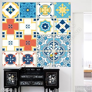 Tranh gạch bông in hoa văn trang trí phòng