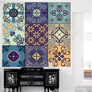 Tranh gạch bông ốp sàn in họa tiết cổ điển