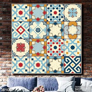 Tranh gạch ô vuông in họa tiết chất lượng cao