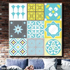 Tranh gạch ốp tường ghép màu in 3d