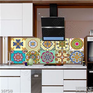 Tranh gạch in uv hoa văn ghép hình