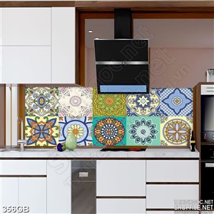 Tranh gạch ốp tường hoa văn ghép hình