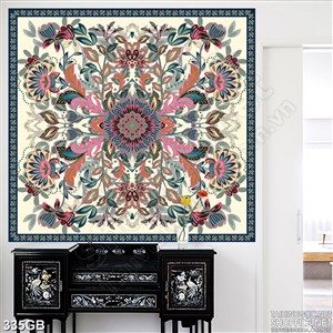 Tranh gạch ốp tường in họa tiết rừng hoa