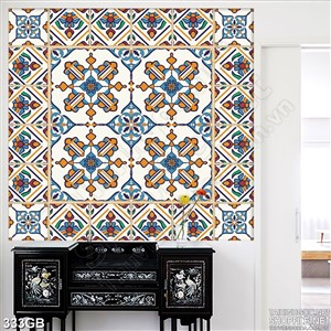 Tranh gạch họa tiết màu trang trí tường