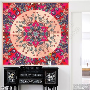 Tranh gạch ốp tường sắc đỏ rực rỡ