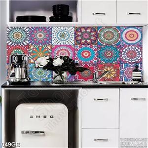 Tranh gạch in bếp hoa văn