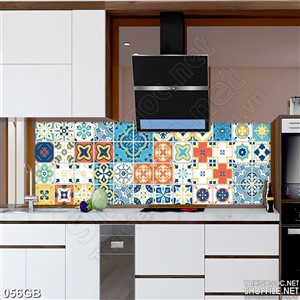 Tranh gạch in bếp đa dạng màu sắc