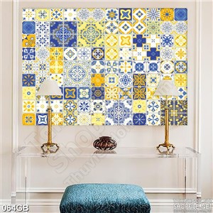 Tranh gạch in hoa văn dán tường