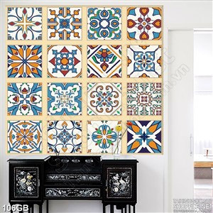 Tranh gạch ốp lát tường in họa tiết